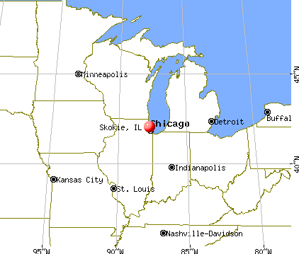 Skokie, Illinois map