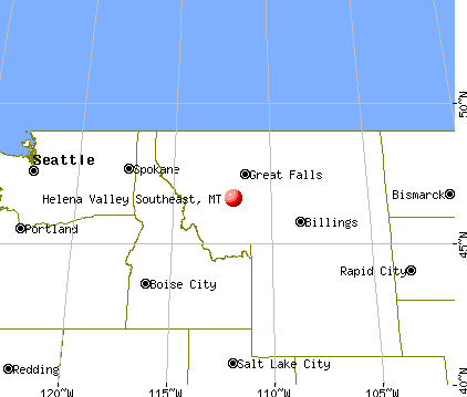 Helena Valley Southeast, Montana map