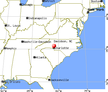 Davidson, North Carolina map