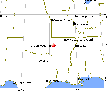 Greenwood, Arkansas map