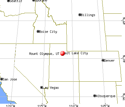Mount Olympus, Utah map