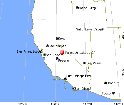 Mammoth Lakes, California map