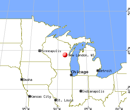 New London, Wisconsin map