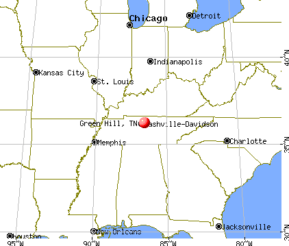 Green Hill, Tennessee map