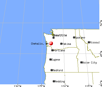 Chehalis, Washington map