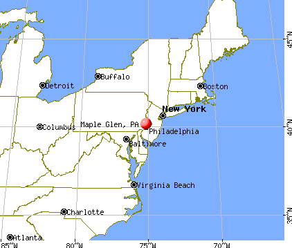 Maple Glen, Pennsylvania map