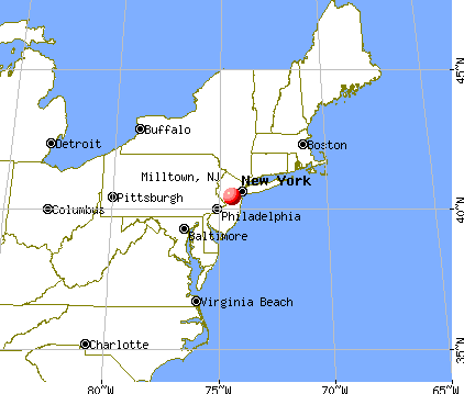 Milltown, New Jersey map