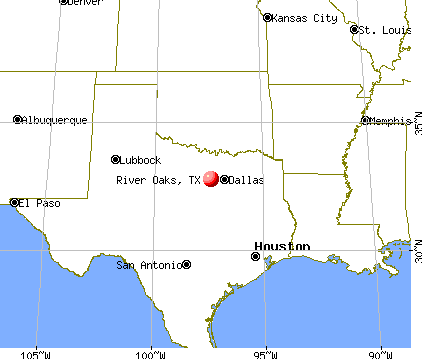 River Oaks, Texas map