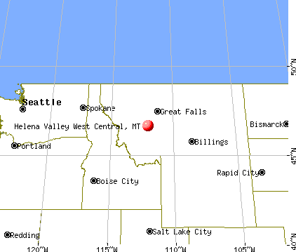 Helena Valley West Central, Montana map