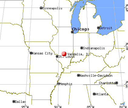 Vandalia, Illinois map