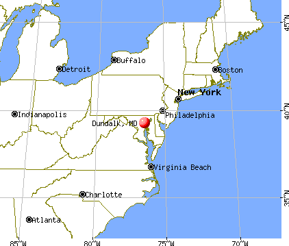 Dundalk, Maryland map