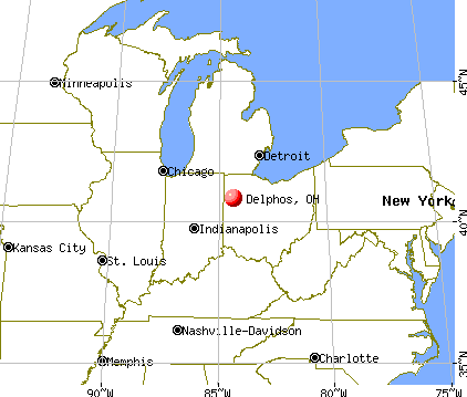 Delphos, Ohio map