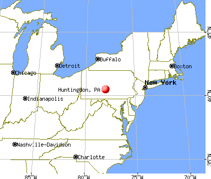 Huntingdon, Pennsylvania map