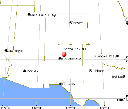 Santa Fe, New Mexico map