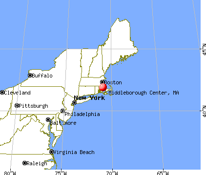 Middleborough Center, Massachusetts map