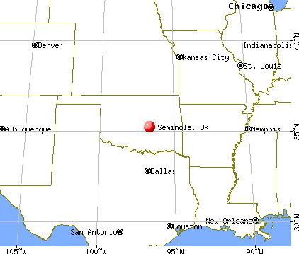 Seminole, Oklahoma map
