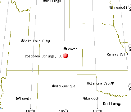 Colorado Springs, Colorado map