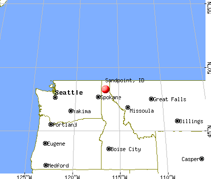 Sandpoint, Idaho map