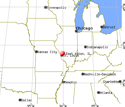 East Alton, Illinois map