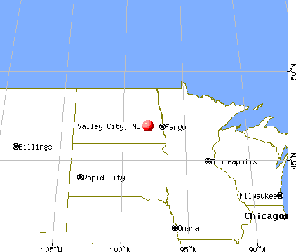 Valley City, North Dakota map