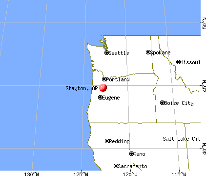 Stayton, Oregon map