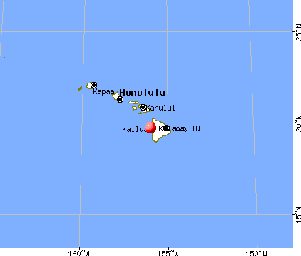 Kalaoa, Hawaii map
