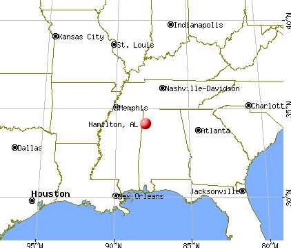 Hamilton, Alabama map