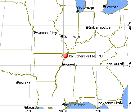 Caruthersville, Missouri map