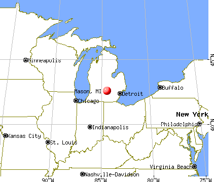 Mason, Michigan map