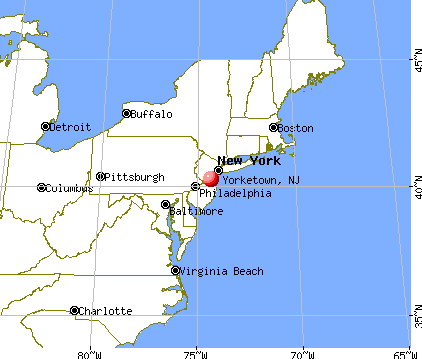 Yorketown, New Jersey map