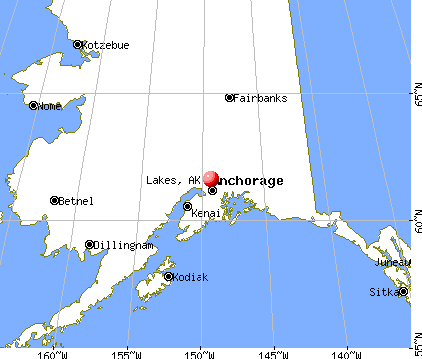 Lakes, Alaska map