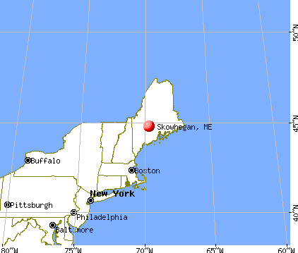 Skowhegan, Maine map