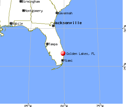 Golden Lakes, Florida map