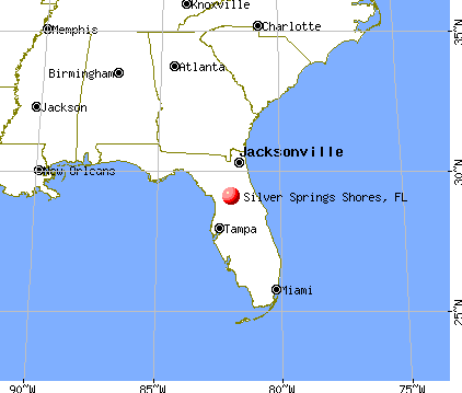 Silver Springs Shores, Florida map