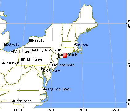 Wading River, New York map