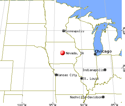 Nevada, Iowa map