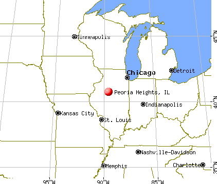 Peoria Heights, Illinois map