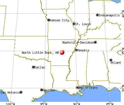 North Little Rock, Arkansas map