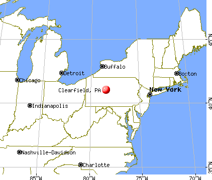 Clearfield, Pennsylvania map