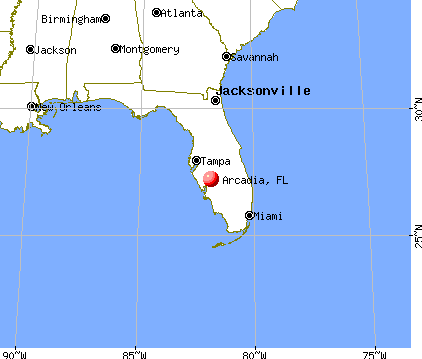 Arcadia, Florida map