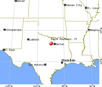 Eagle Mountain, Texas map