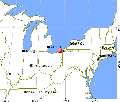 Geneva, Ohio map