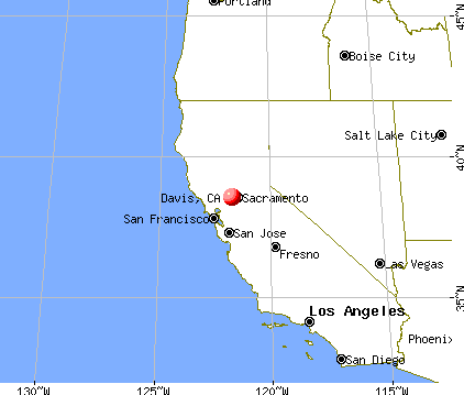 Davis, California map