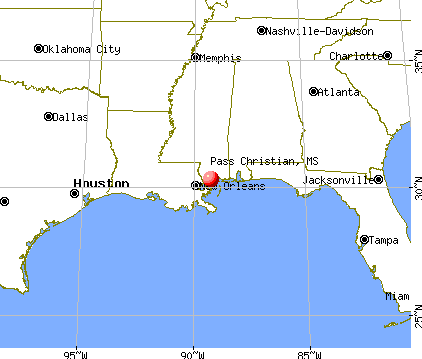Pass Christian, Mississippi map