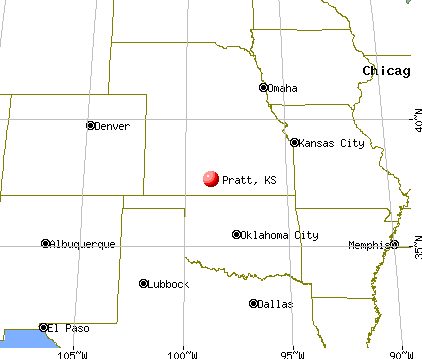 Pratt, Kansas map