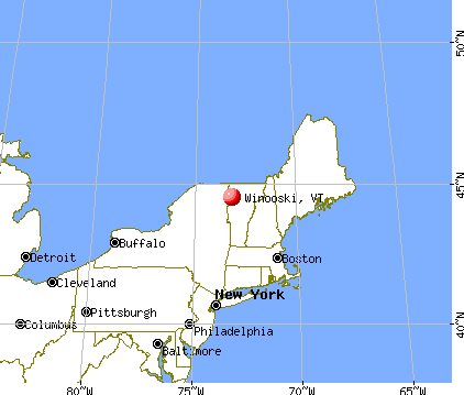 Winooski, Vermont map