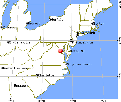 La Plata, Maryland map
