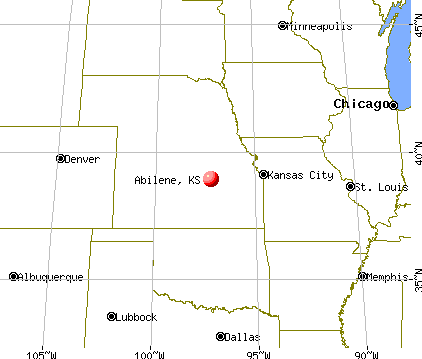 Abilene, Kansas map