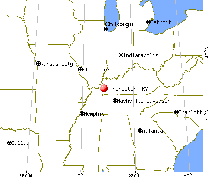 Princeton, Kentucky map