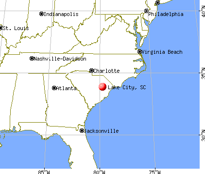 Lake City, South Carolina map